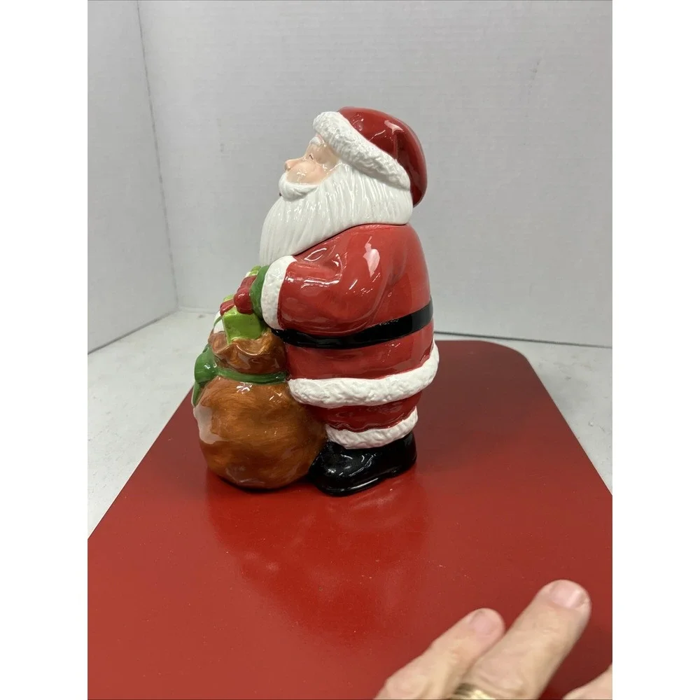 Santa Cookie/Candy Jar Seasons's‎ Greetings 8.5